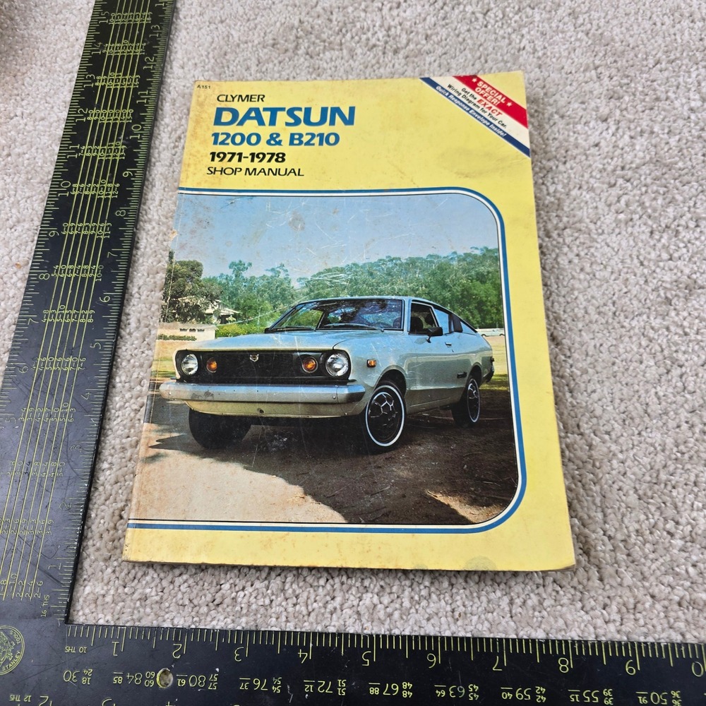 Clymer Datsun 1200 & B210 Shop Manual 1971-1978 Yellow Repair Guide A151